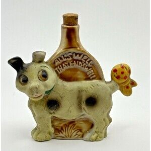Vintage Schafer and Vater All's Well That Ends Well Dog Hip Flask Decanter